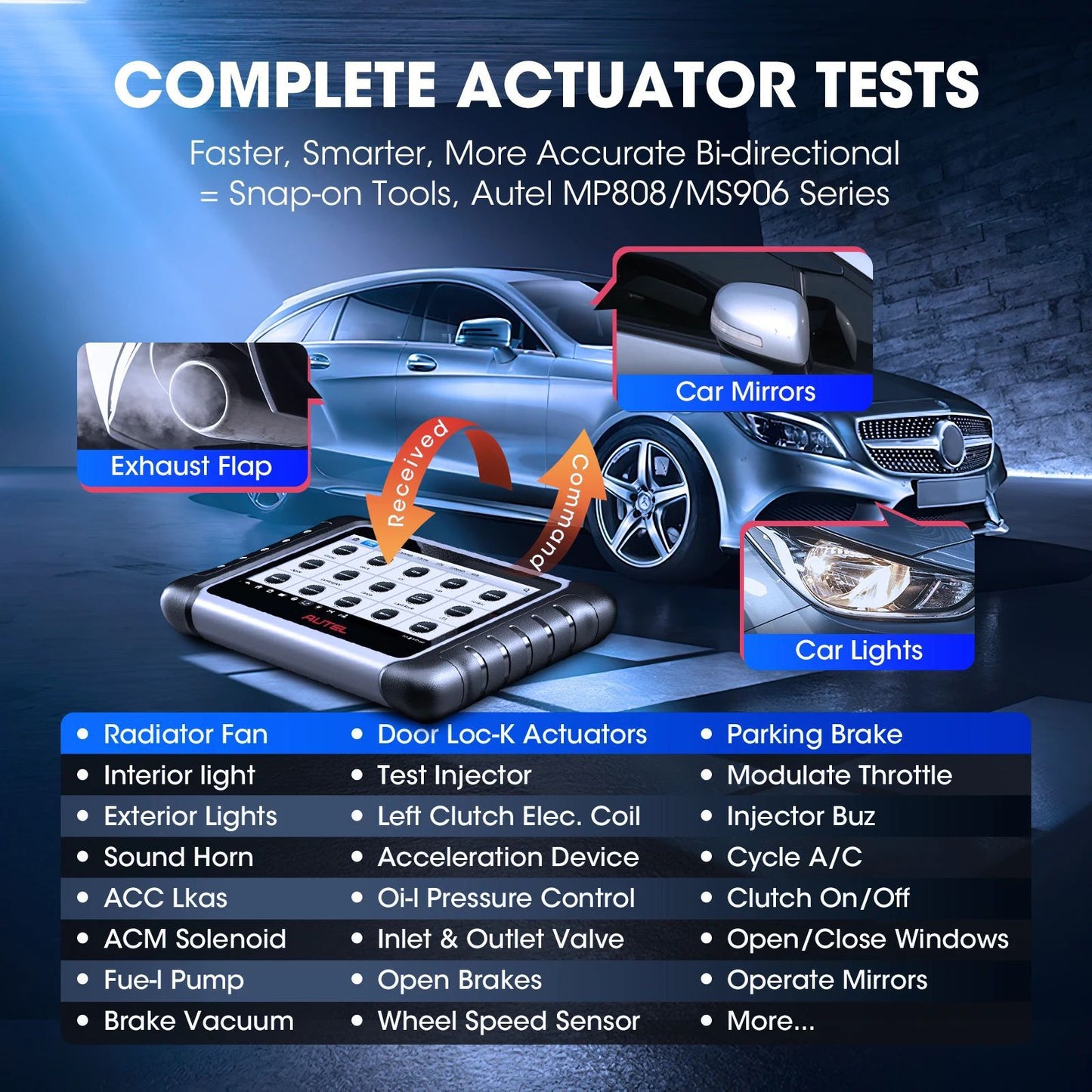 Autel MaxiCOM MK808S Diagnostic Tablet – Full System Scanner with Active Tests & Service Functions