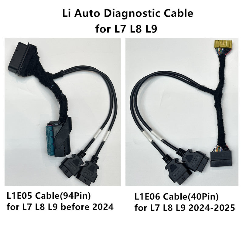 Li Auto Diagnostic Cable for L7 L8 L9 | 2 types in a set