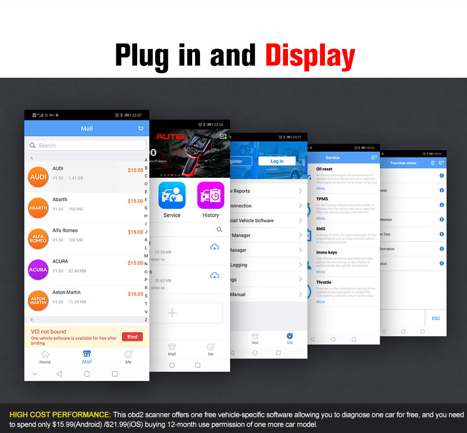 Autel AP200 – Scanner OBD2 Bluetooth pour Diagnostic Complet et Réinitialisations Automobiles