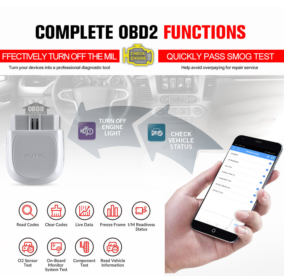 Autel AP200 – Scanner OBD2 Bluetooth pour Diagnostic Complet et Réinitialisations Automobiles