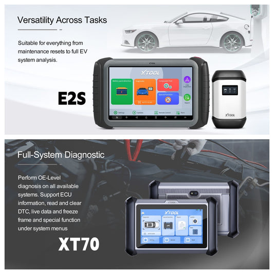 XT70 + E2S Smart Diagnostic Bundle – Universal & EV Full-System Scanner Kit for Workshops