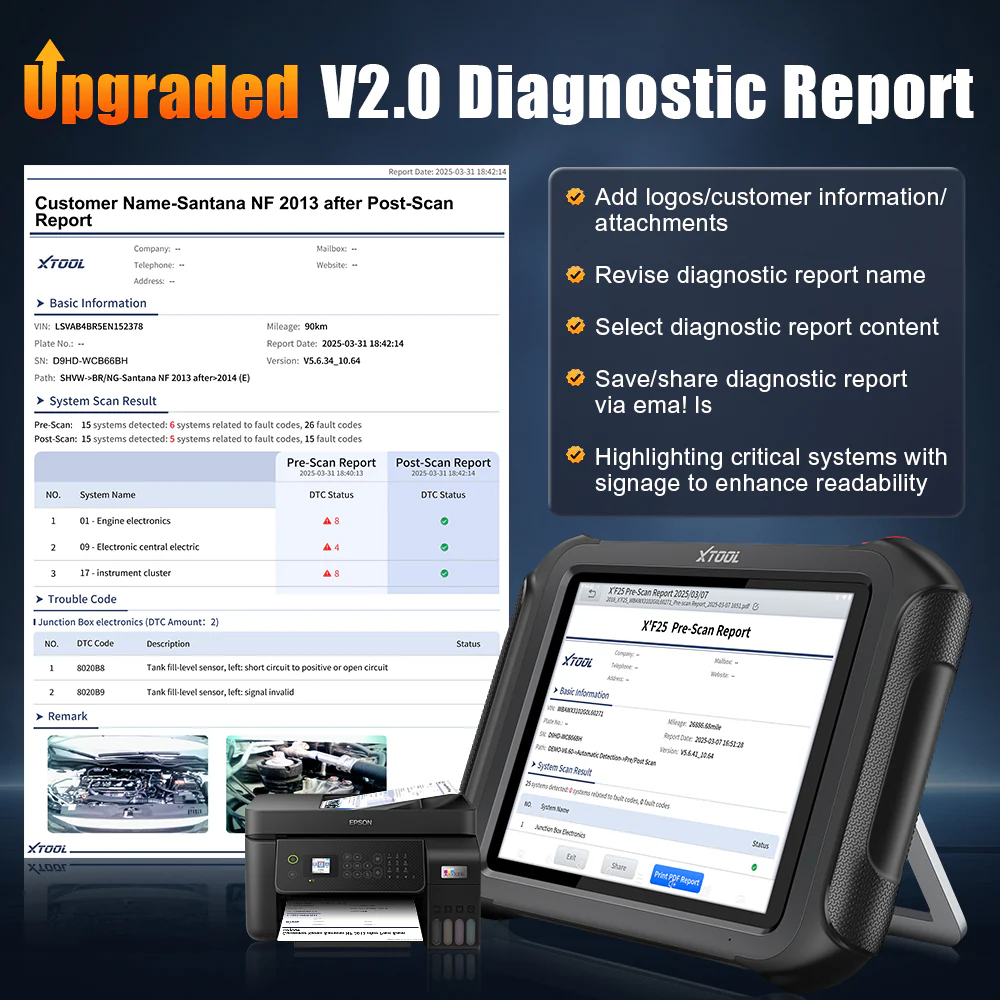 XTOOL D9HD Smart Diagnostic System, Car & Light & Heavy Duty Truck Diagnostic Tool
