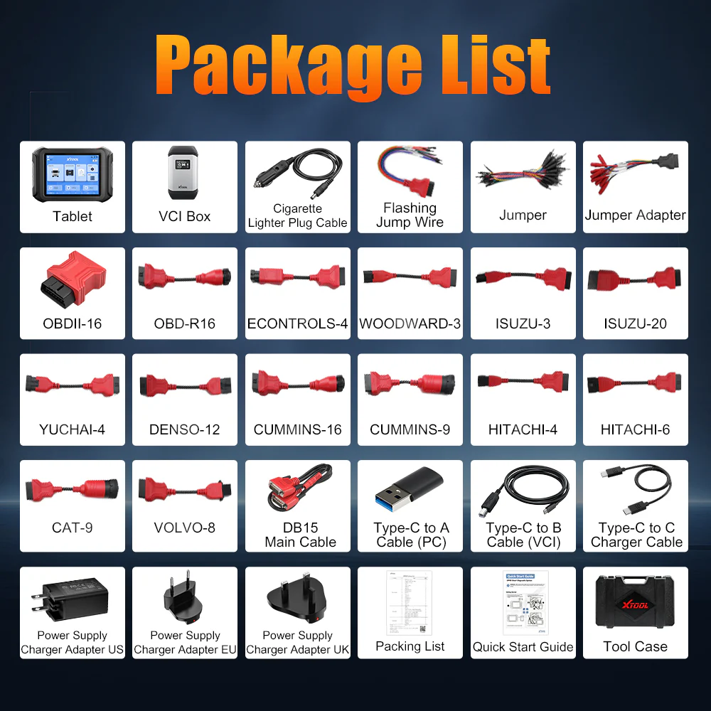 XTOOL D9HD Smart Diagnostic System, Car & Light & Heavy Duty Truck Diagnostic Tool