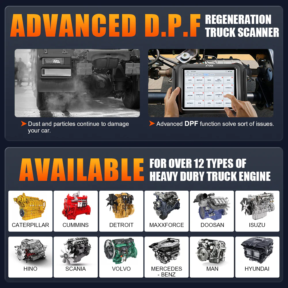 XTOOL D9HD Smart Diagnostic System, Car & Light & Heavy Duty Truck Diagnostic Tool
