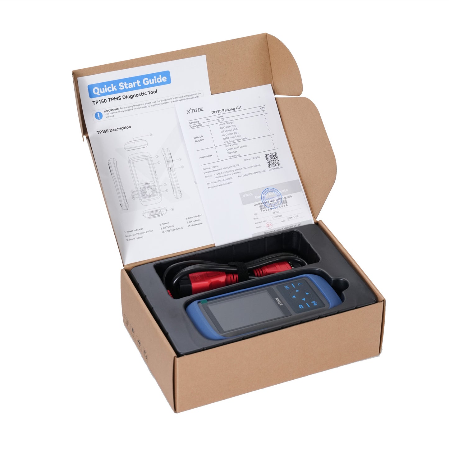 XTOOL TP150 Tire Pressure Diagnostic Device